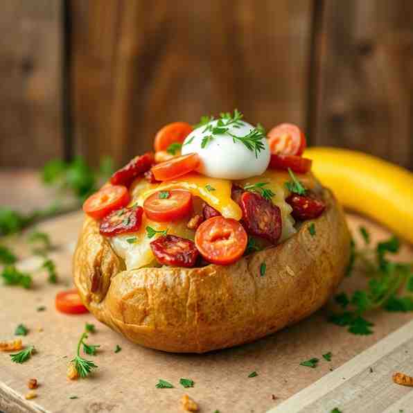 Kumpir - Turkish Stuffed Baked Potato Recipe